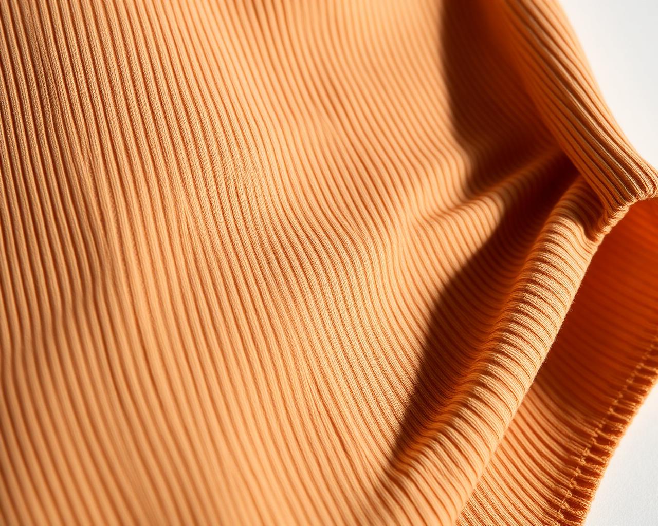 Macro crop of Carvico VITA ECONYL recycled swim fabric in a sand tone